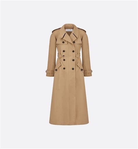 dior katoenen bandjes|Trenchcoat Beige katoen .